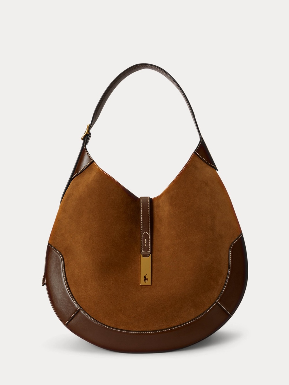 Ralph Lauren large polo id suede bag